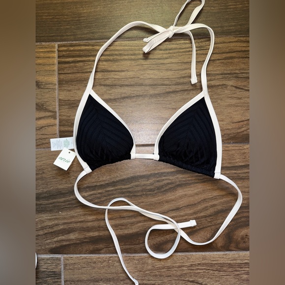 AERIE Wide Rib String Triangle Bikini Top - Picture 2 of 6